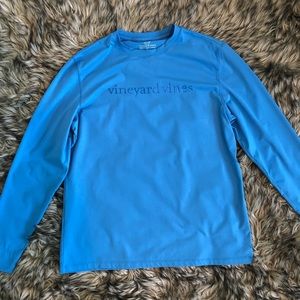 Blue Vineyard Vines Longsleeve Performance Shirt